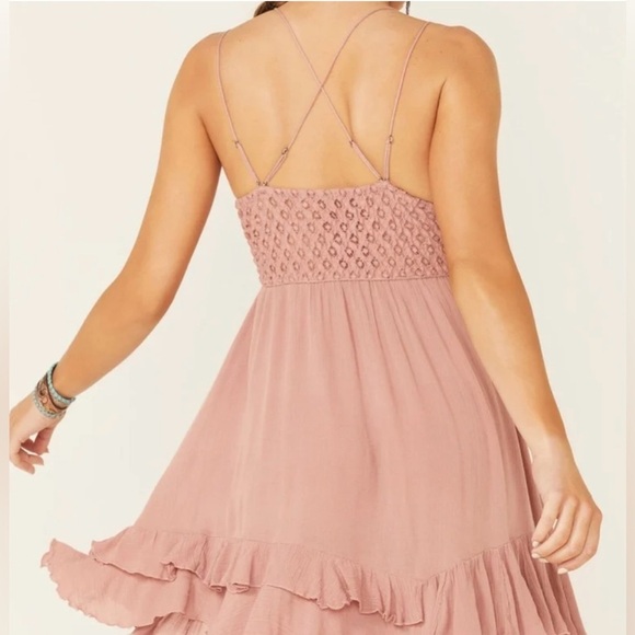 Free People One Adella Slip Dress in Mauve xsmall - Picture 4 of 7